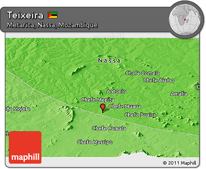 Political Panoramic Map of Teixeira