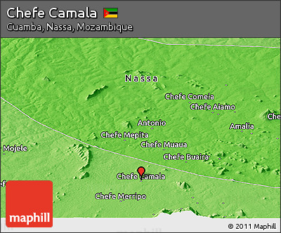 Political Panoramic Map of Chefe Camala