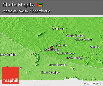 Political Panoramic Map of Chefe Mepita
