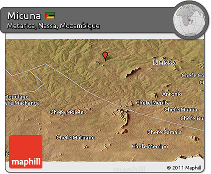 Satellite Panoramic Map of Micuna