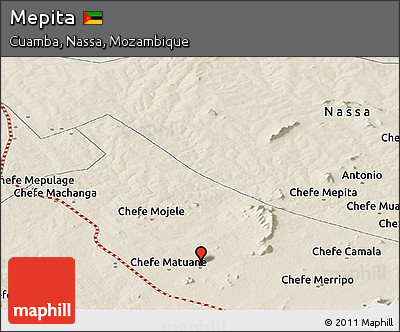 Shaded Relief Panoramic Map of Mepita
