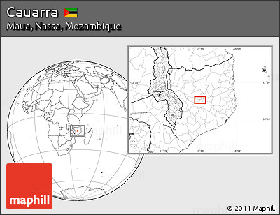 Blank Location Map of Cauarra