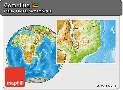 Physical Location Map of Comeliua