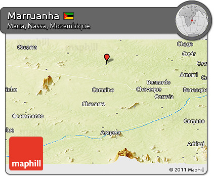 Physical Panoramic Map of Marruanha