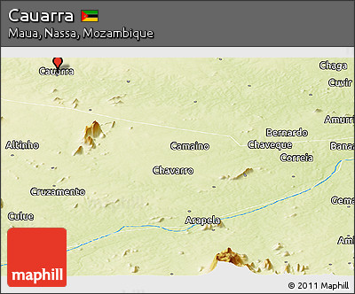 Physical Panoramic Map of Cauarra