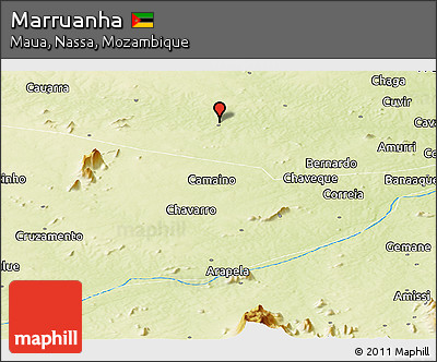 Physical Panoramic Map of Marruanha