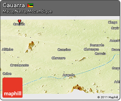 Physical Panoramic Map of Cauarra