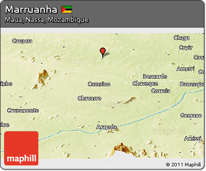 Physical Panoramic Map of Marruanha