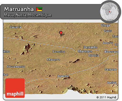 Satellite Panoramic Map of Marruanha