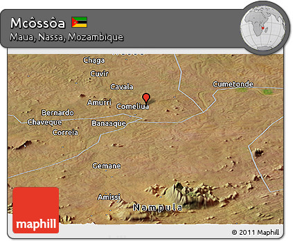 Satellite Panoramic Map of Mcôssôa