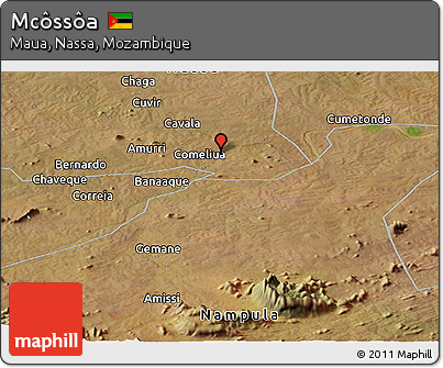 Satellite Panoramic Map of Mcôssôa