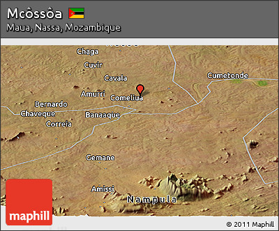 Satellite Panoramic Map of Mcôssôa