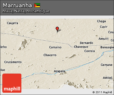 Shaded Relief Panoramic Map of Marruanha