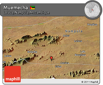 Satellite Panoramic Map of Muemecha