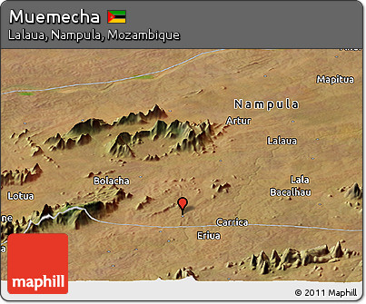 Satellite Panoramic Map of Muemecha