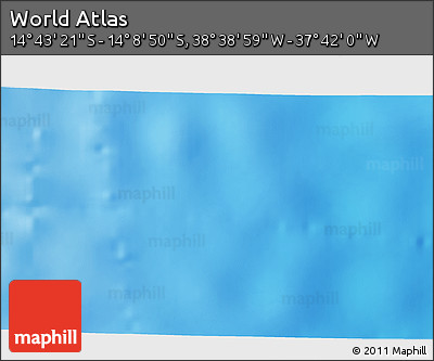 Shaded Relief 3D Map of the Area around 14° 26' 6" S, 38° 10' 29" W
