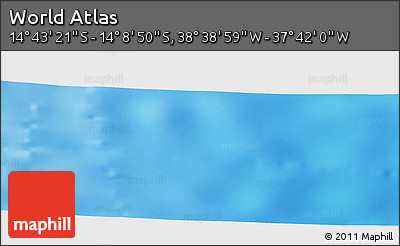 Physical Panoramic Map of the Area around 14° 26' 6" S, 38° 10' 29" W