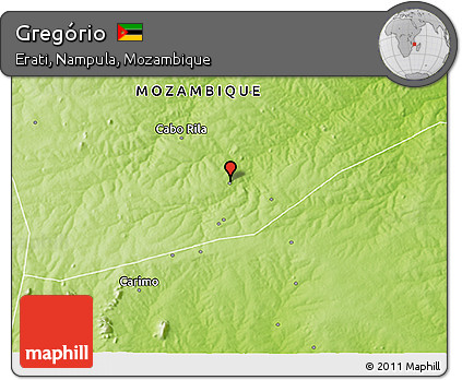 Physical 3D Map of Gregório