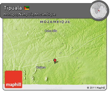 Physical 3D Map of Tipuala