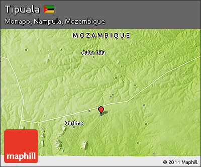 Physical 3D Map of Tipuala