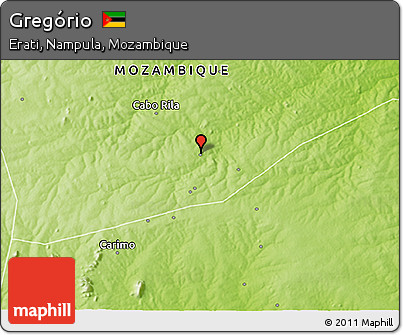 Physical 3D Map of Gregório
