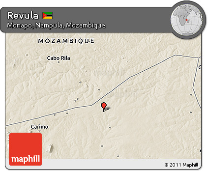Shaded Relief 3D Map of Revula