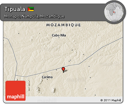 Shaded Relief 3D Map of Tipuala