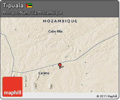 Shaded Relief 3D Map of Tipuala