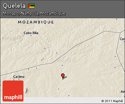 Shaded Relief 3D Map of Quelela