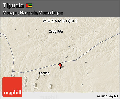 Shaded Relief 3D Map of Tipuala