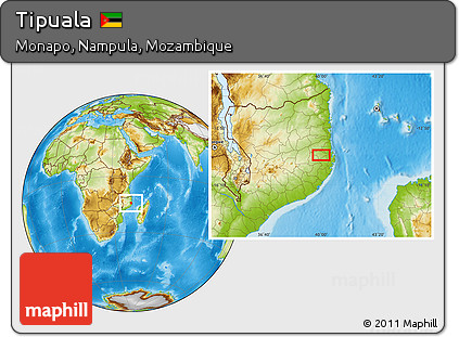 Physical Location Map of Tipuala