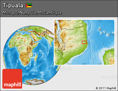 Physical Location Map of Tipuala