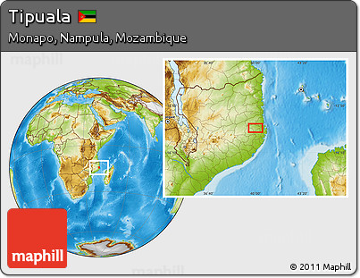Physical Location Map of Tipuala