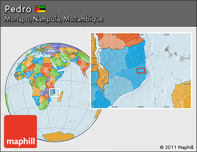 Political Location Map of Pedro