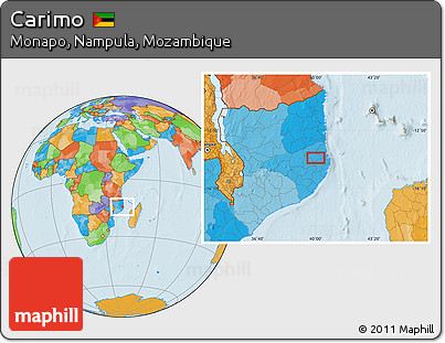 Political Location Map of Carimo