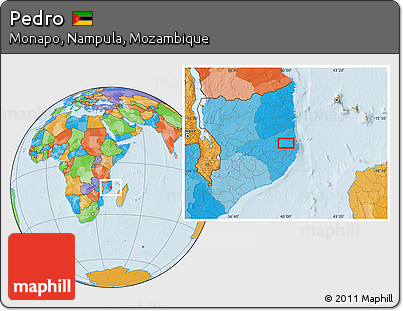 Political Location Map of Pedro
