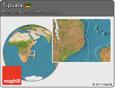 Satellite Location Map of Tipuala