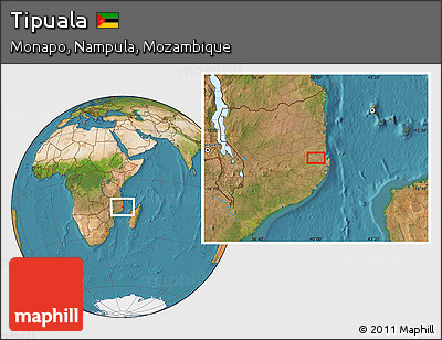 Satellite Location Map of Tipuala