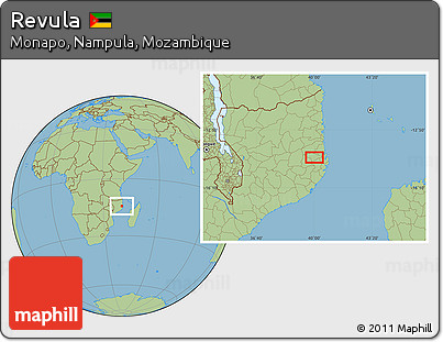 Savanna Style Location Map of Revula