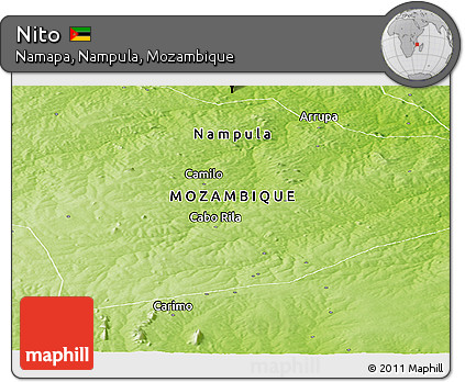 Physical Panoramic Map of Nito