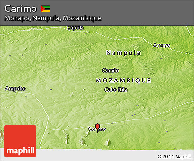 Physical Panoramic Map of Carimo