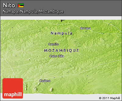 Physical Panoramic Map of Nito