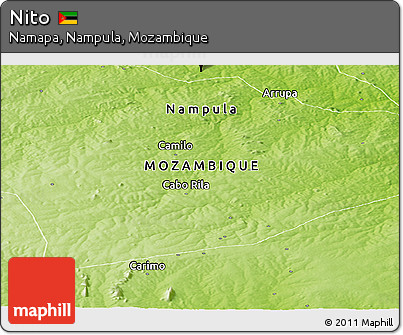 Physical Panoramic Map of Nito