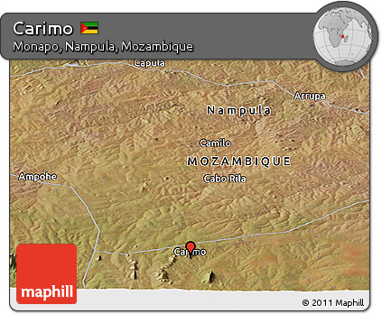 Satellite Panoramic Map of Carimo