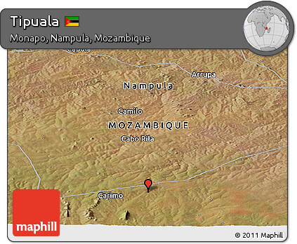 Satellite Panoramic Map of Tipuala
