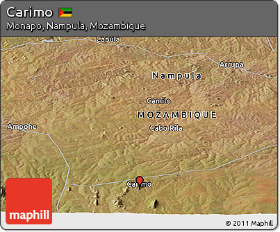 Satellite Panoramic Map of Carimo