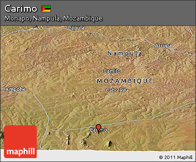 Satellite Panoramic Map of Carimo
