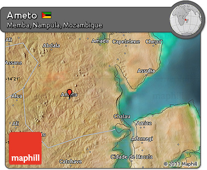 Satellite Map of Ameto