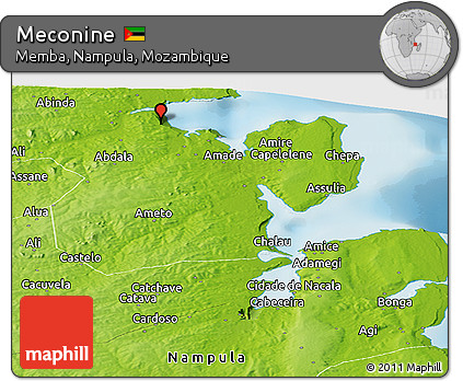 Physical Panoramic Map of Meconine