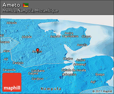 Political Panoramic Map of Ameto